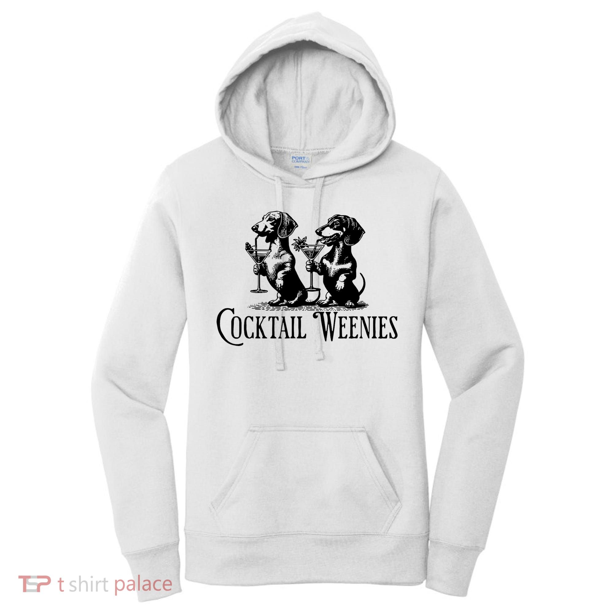 Martini Cocktail Lover Dachshund Cocktail Weenies Dachshund Women's Hoodie