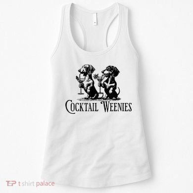 Martini Cocktail Lover Dachshund Cocktail Weenies Dachshund Women's Tank Top