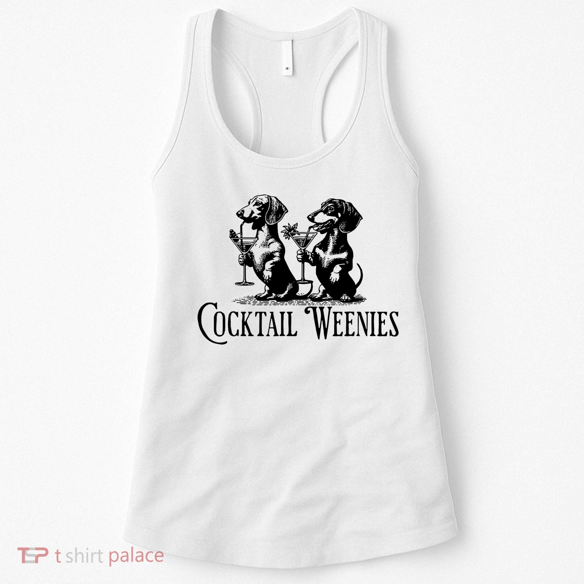 Martini Cocktail Lover Dachshund Cocktail Weenies Dachshund Women's Tank Top