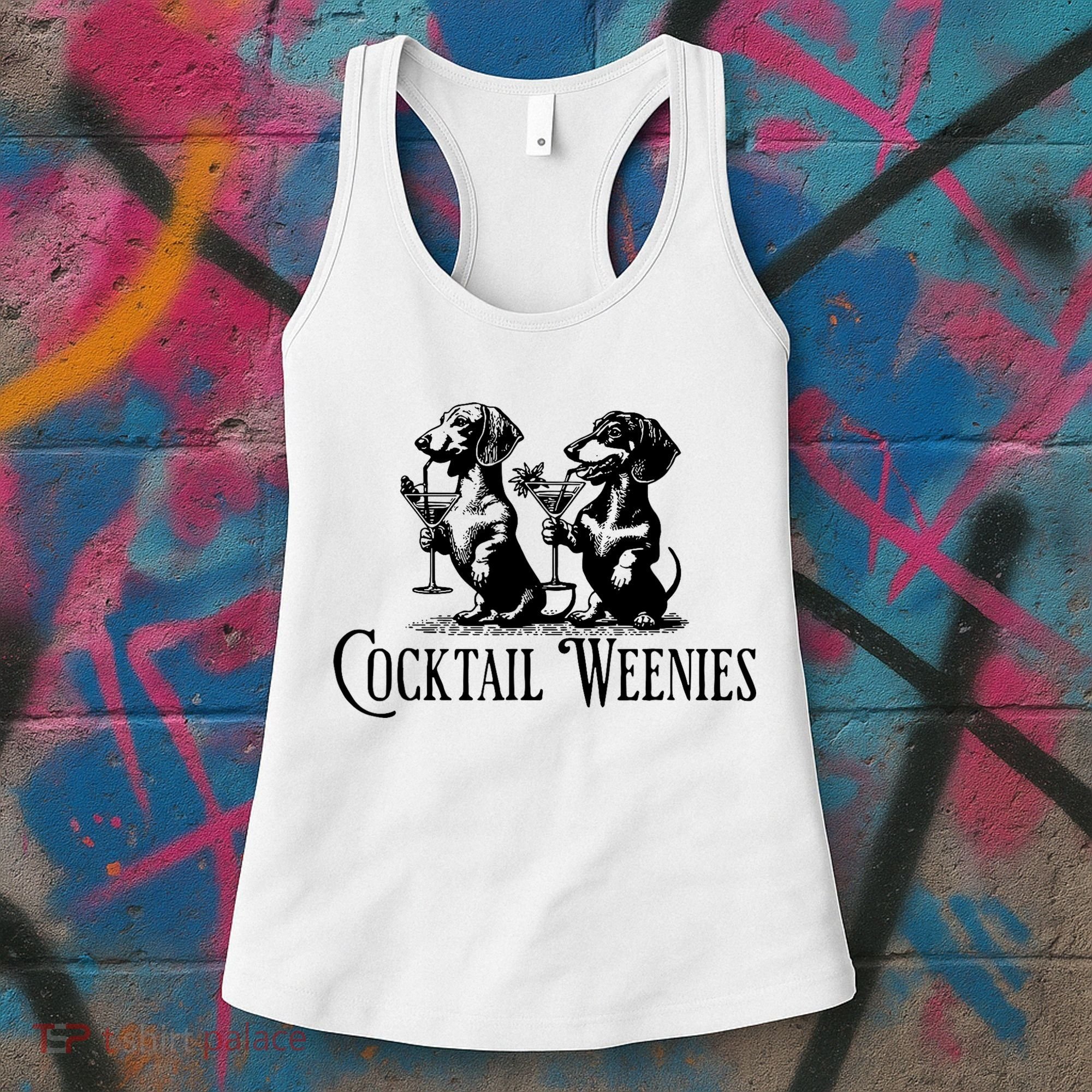 Martini Cocktail Lover Dachshund Cocktail Weenies Dachshund Women's Tank Top