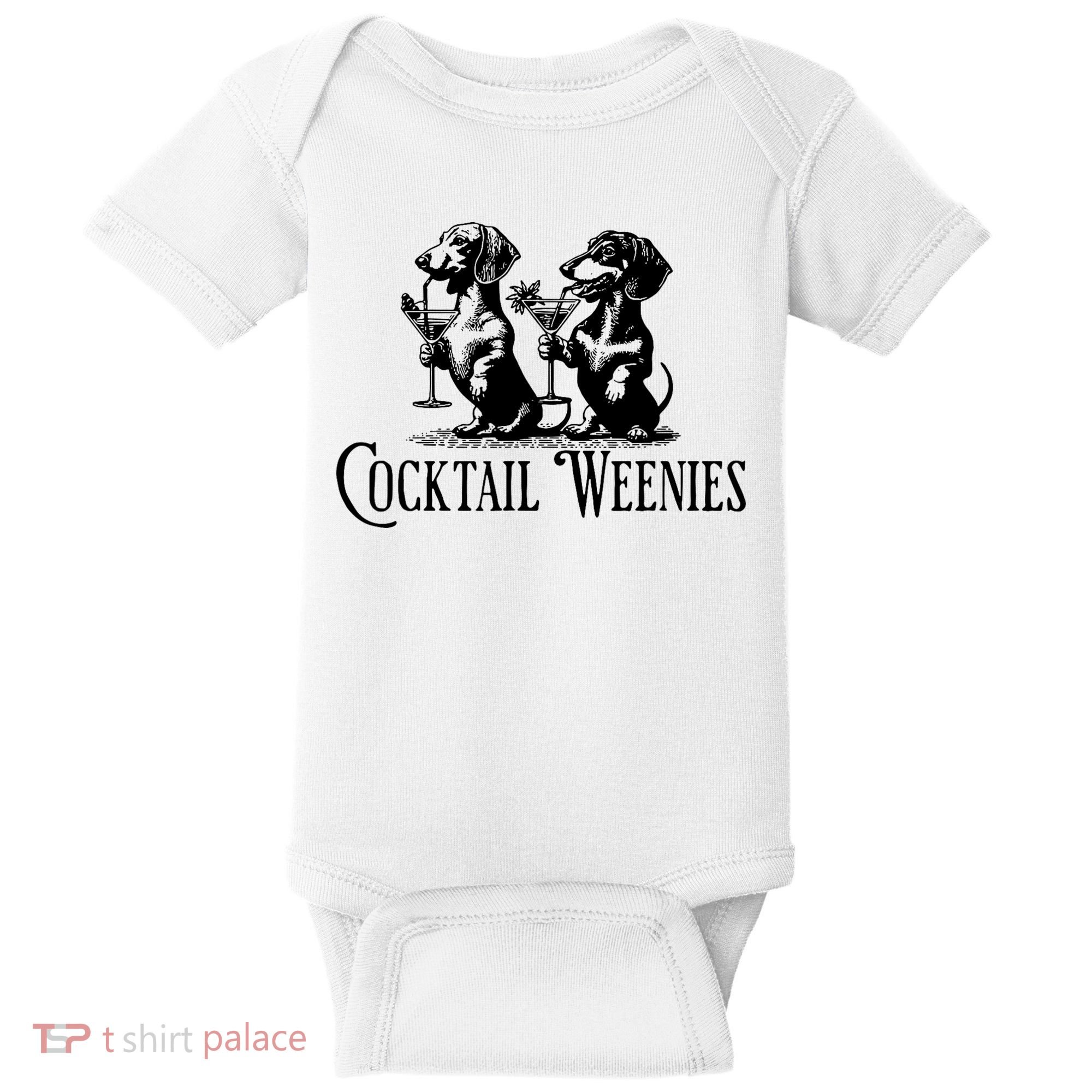 Martini Cocktail Lover Dachshund Cocktail Weenies Dachshund Baby Bodysuit