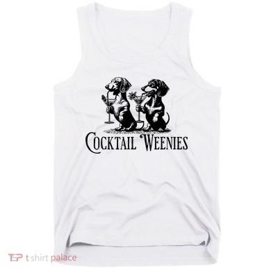 Martini Cocktail Lover Dachshund Cocktail Weenies Dachshund Tank Top