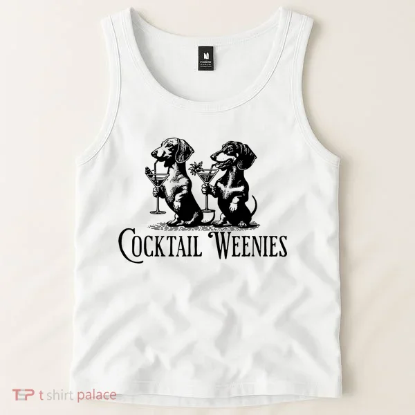 Martini Cocktail Lover Dachshund Cocktail Weenies Dachshund Tank Top
