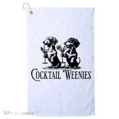 Martini Cocktail Lover Dachshund Cocktail Weenies Dachshund Golf Towel
