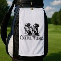 Martini Cocktail Lover Dachshund Cocktail Weenies Dachshund Golf Towel thumb 2
