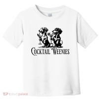 Martini Cocktail Lover Dachshund Cocktail Weenies Dachshund Toddler T-Shirt thumb 0