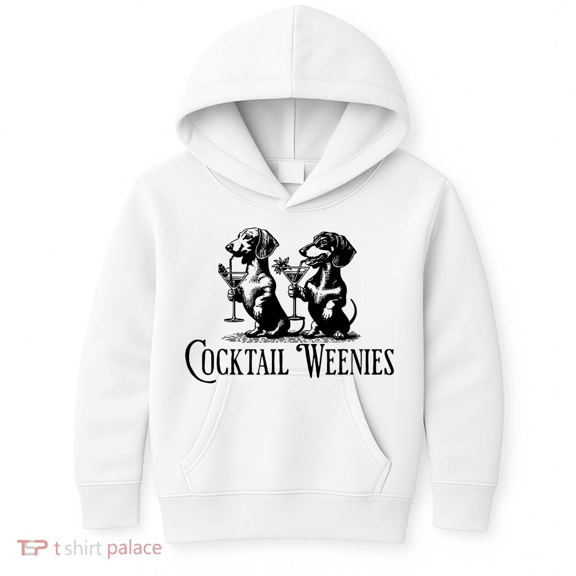 Martini Cocktail Lover Dachshund Cocktail Weenies Dachshund Kids Hoodie