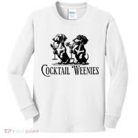 Martini Cocktail Lover Dachshund Cocktail Weenies Dachshund Kids Long Sleeve Shirt thumb 0