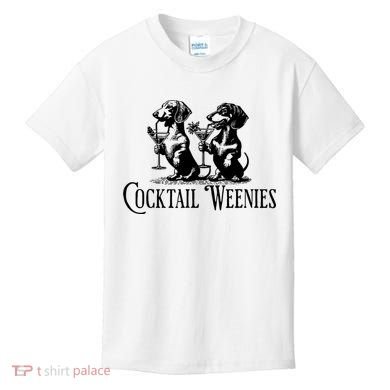 Martini Cocktail Lover Dachshund Cocktail Weenies Dachshund Kids T-Shirt