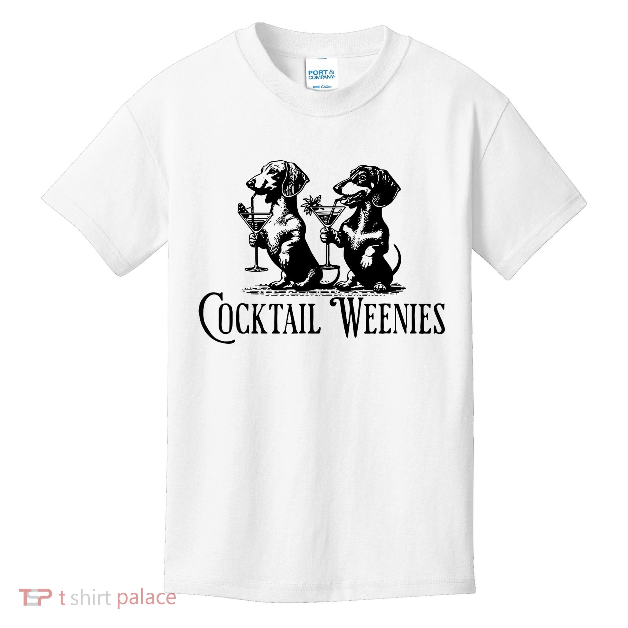 Martini Cocktail Lover Dachshund Cocktail Weenies Dachshund Kids T-Shirt