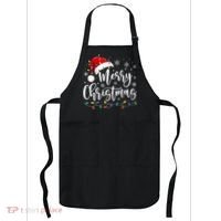 Merry Christmas Lights Red Santa Hat Xmas Family Matching Apron thumb 0