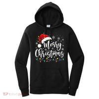 Merry Christmas Lights Red Santa Hat Xmas Family Matching Women's Hoodie thumb 0
