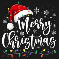 Merry Christmas Lights Red Santa Hat Xmas Family Matching Mousepad thumb 1