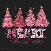 Merry Christmas Lights Pink Tree Gift Xmas Holidays Women's Sweatshirt thumb 2