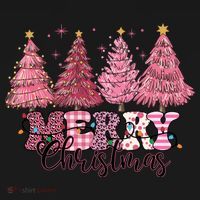 Merry Christmas Lights Pink Tree Gift Xmas Holidays Backpack thumb 2
