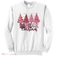 Merry Christmas Lights Pink Tree Gift Xmas Holidays Sweatshirt thumb 0