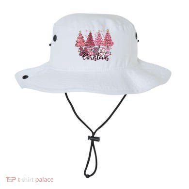 Merry Christmas Lights Pink Tree Gift Xmas Holidays Bucket Hat