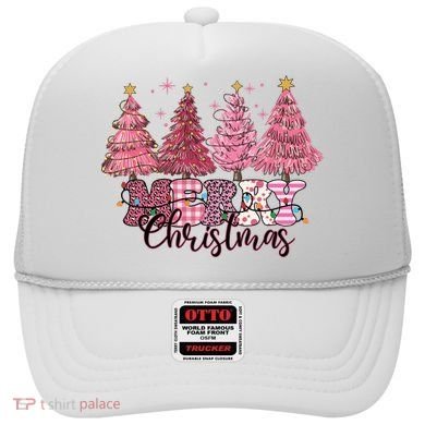 Merry Christmas Lights Pink Tree Gift Xmas Holidays Hat