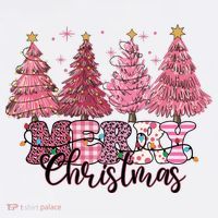 Merry Christmas Lights Pink Tree Gift Xmas Holidays Hat thumb 2