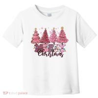 Merry Christmas Lights Pink Tree Gift Xmas Holidays Toddler T-Shirt thumb 0
