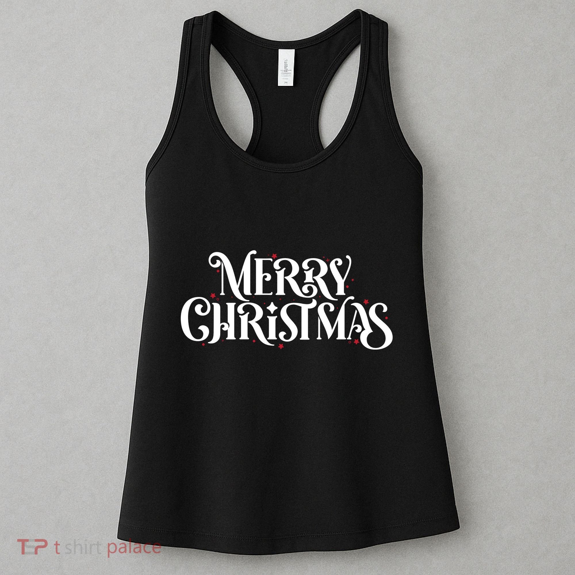 Merry Christmas Lights Festive Family Matching Women's Tank Top