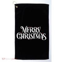 Merry Christmas Lights Festive Family Matching Golf Towel thumb 0
