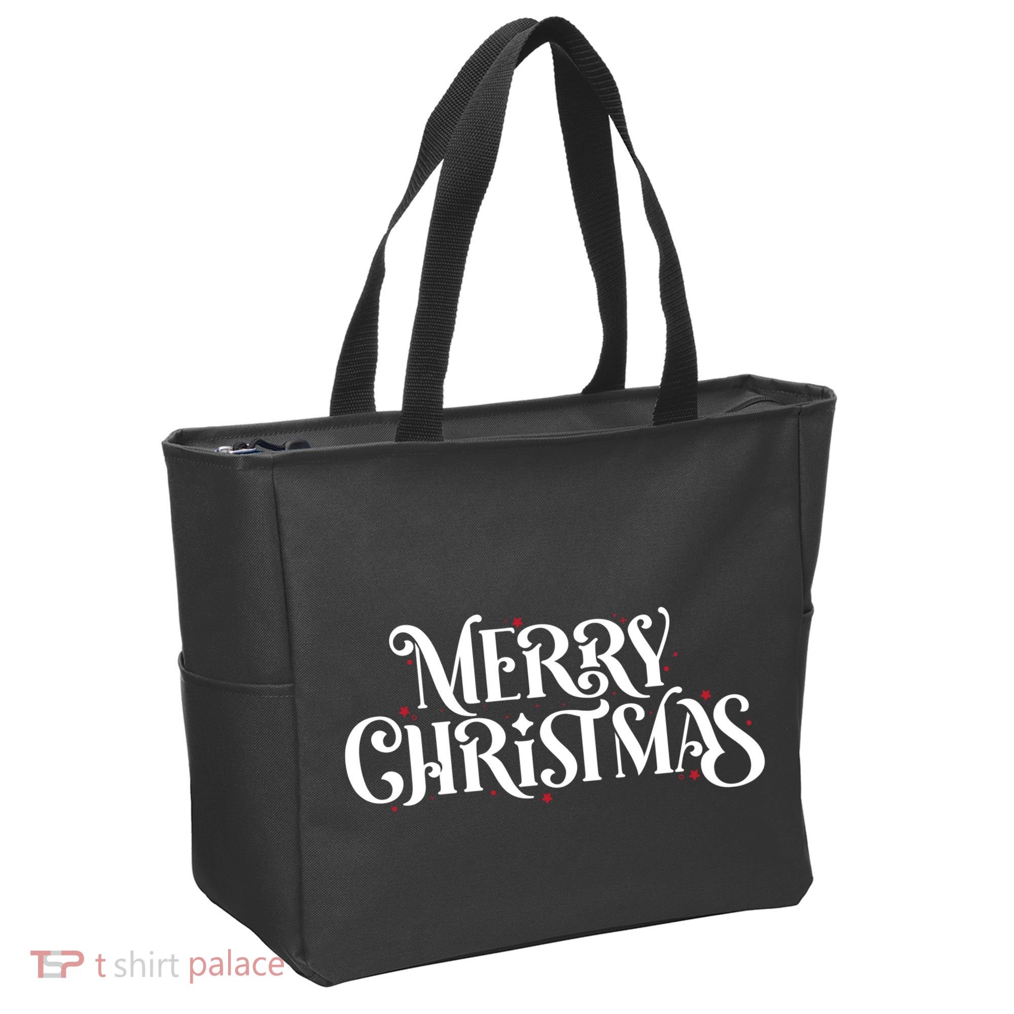 Merry Christmas Lights Festive Family Matching Tote Bag