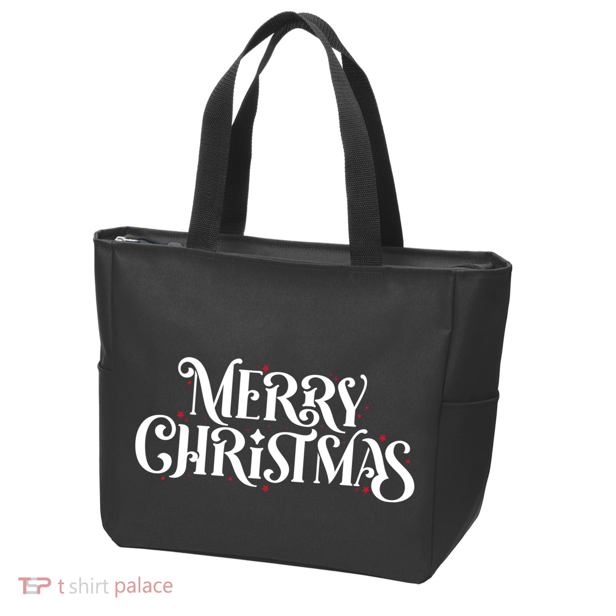 Merry Christmas Lights Festive Family Matching Tote Bag