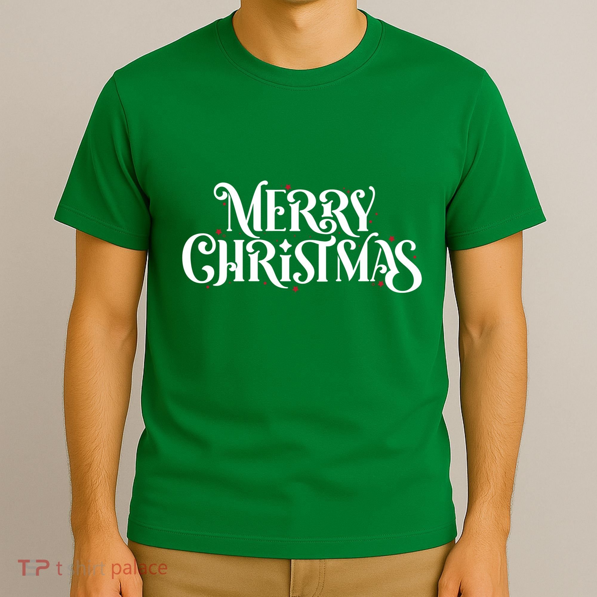 Merry Christmas Lights Festive Family Matching T-Shirt