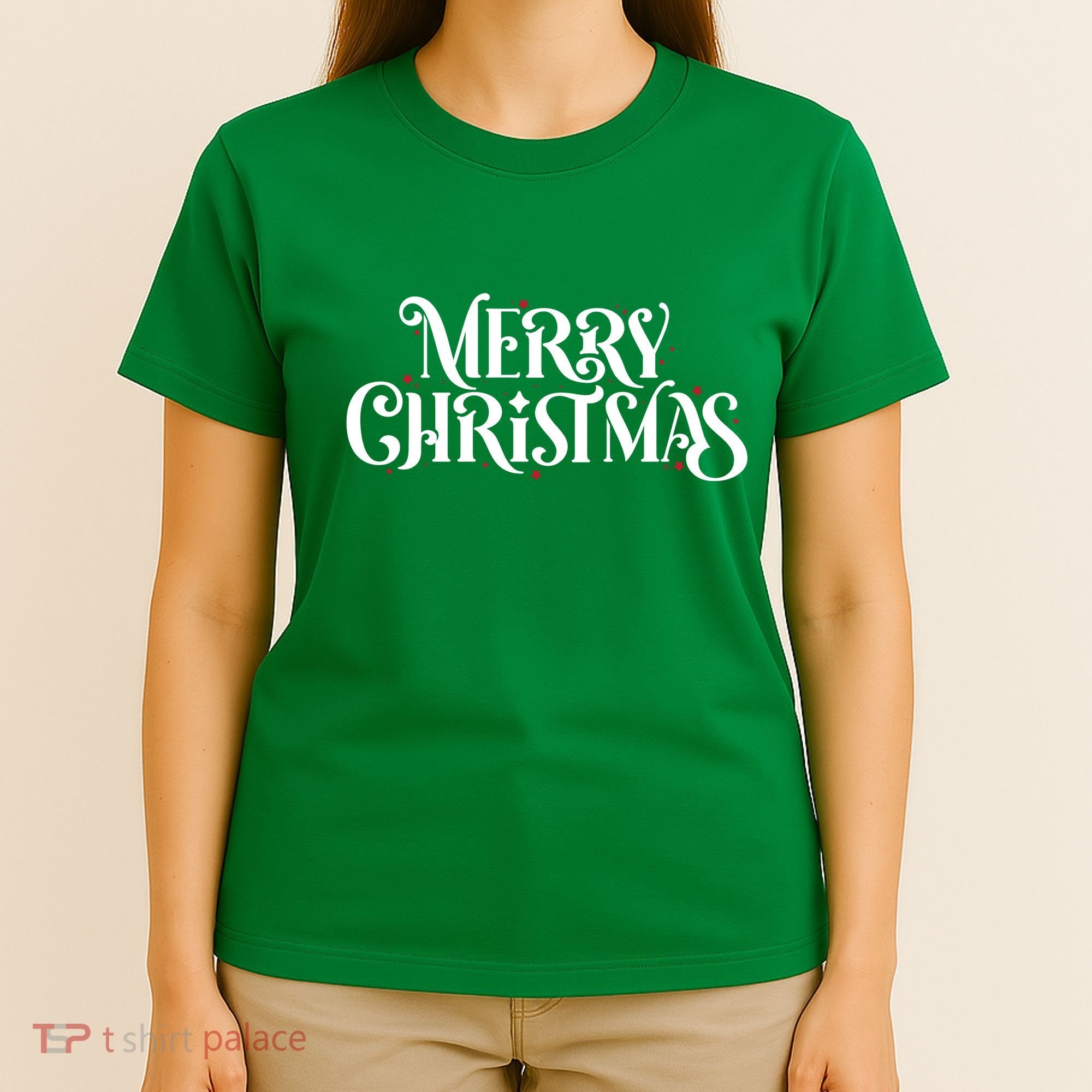 Merry Christmas Lights Festive Family Matching T-Shirt