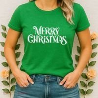 Merry Christmas Lights Festive Family Matching Women's T-Shirt thumb 2