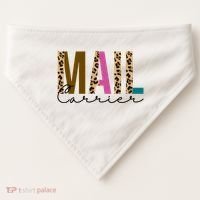Mail Carrier Leopard Cute Gift USA-Made Doggie Bandana thumb 0