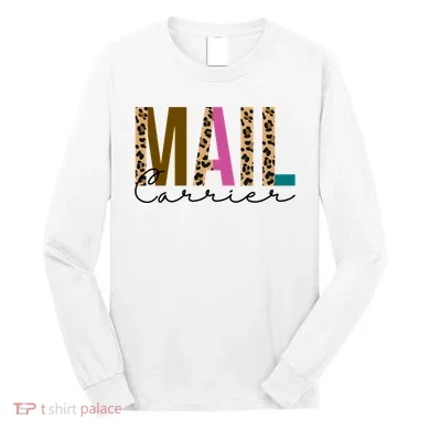 Mail Carrier Leopard Cute Gift Long Sleeve Shirt