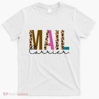 Mail Carrier Leopard Cute Gift T-Shirt thumb 0