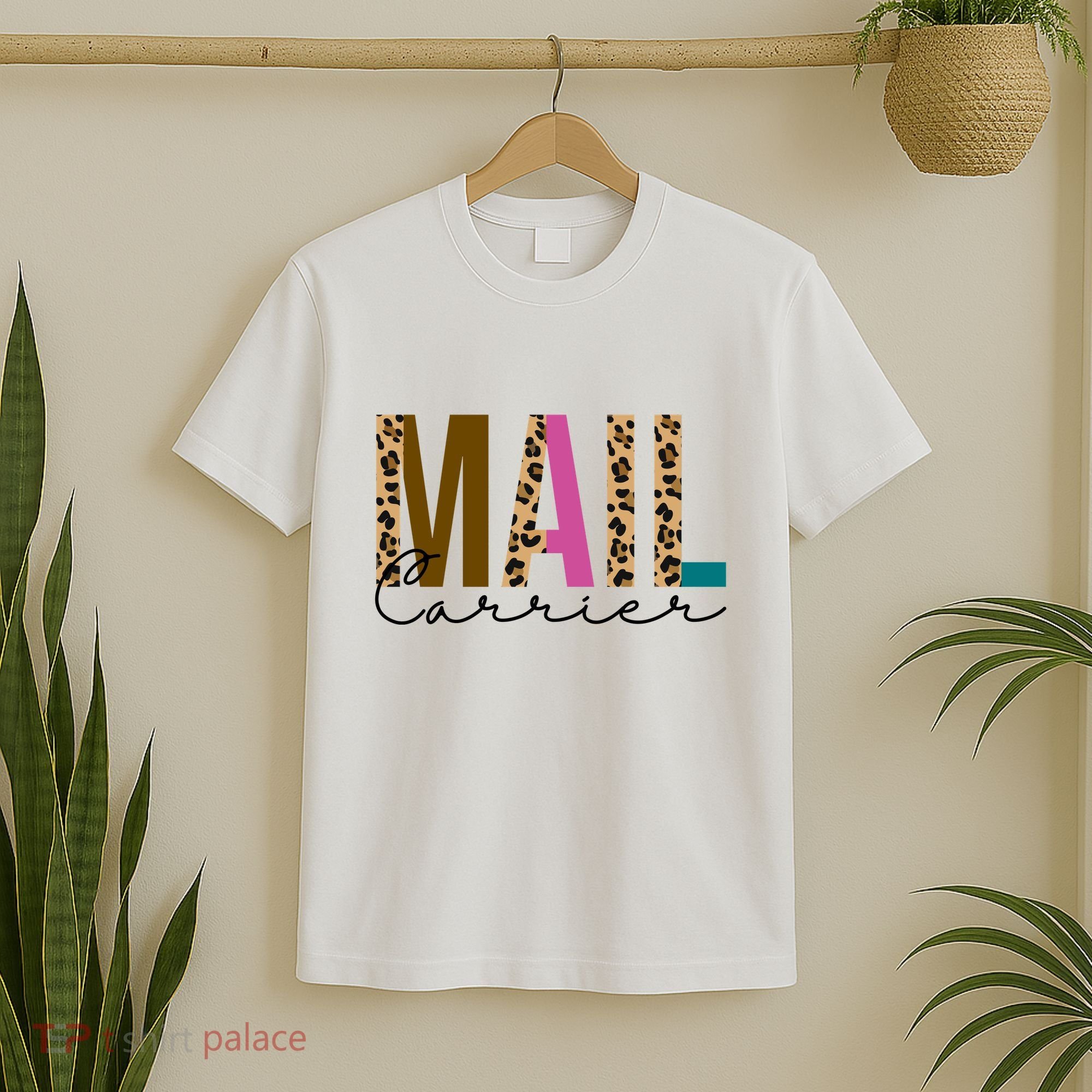 Mail Carrier Leopard Cute Gift T-Shirt