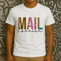 Mail Carrier Leopard Cute Gift T-Shirt thumb 3