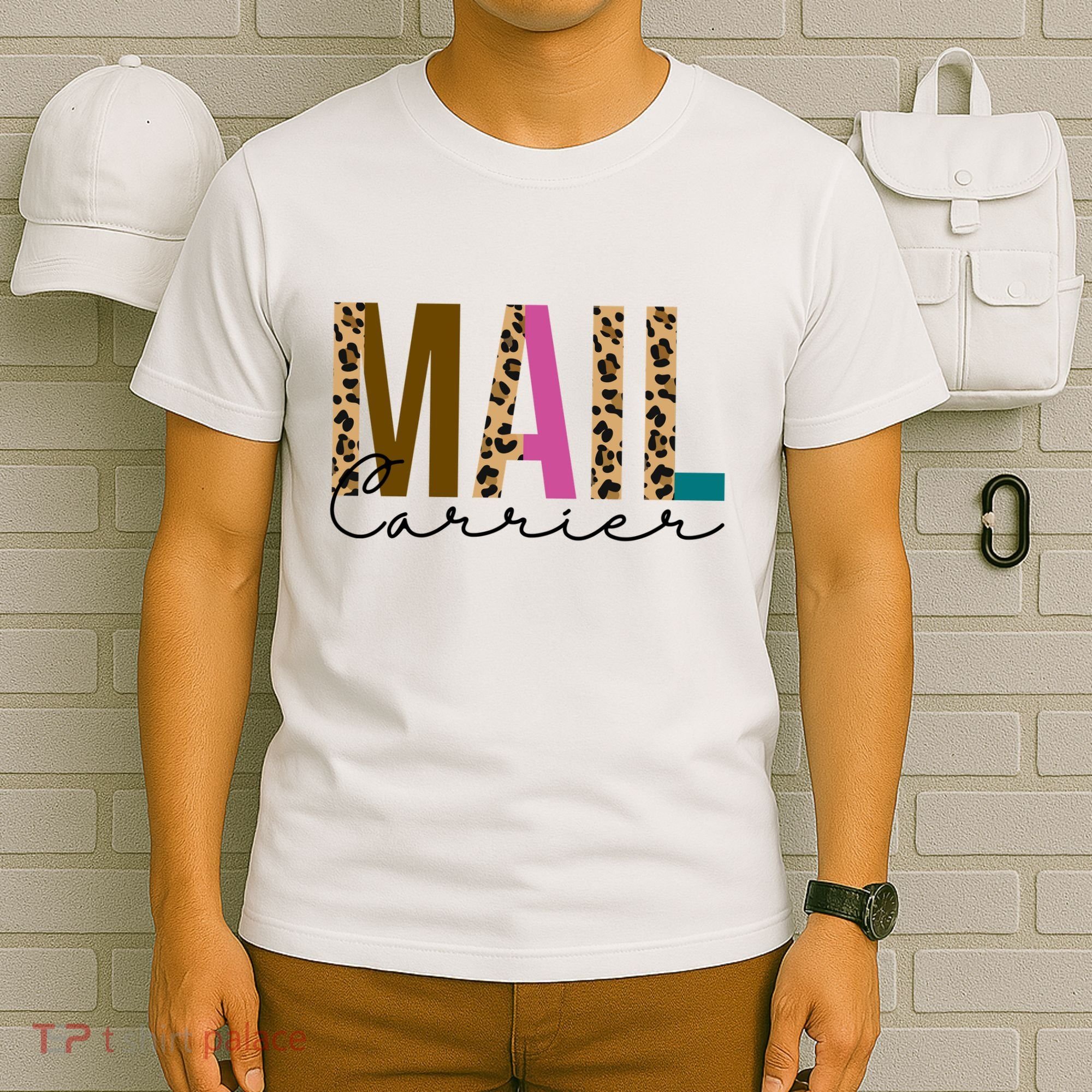 Mail Carrier Leopard Cute Gift T-Shirt