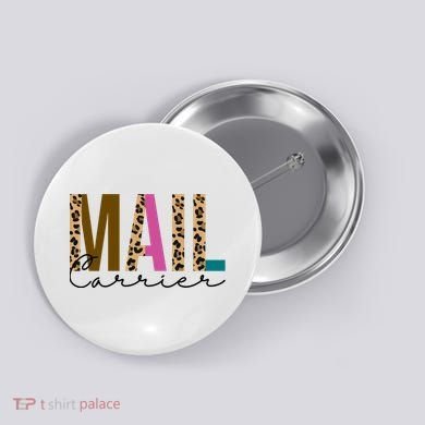 Mail Carrier Leopard Cute Gift Button