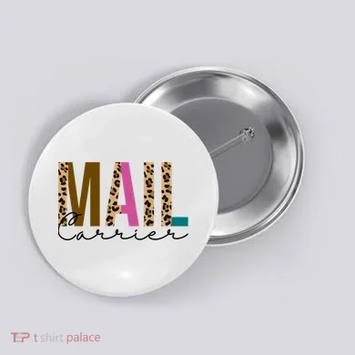 Mail Carrier Leopard Cute Gift Button