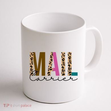 Mail Carrier Leopard Cute Gift Coffee Mug back