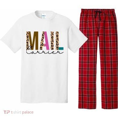 Mail Carrier Leopard Cute Gift Pajama Set