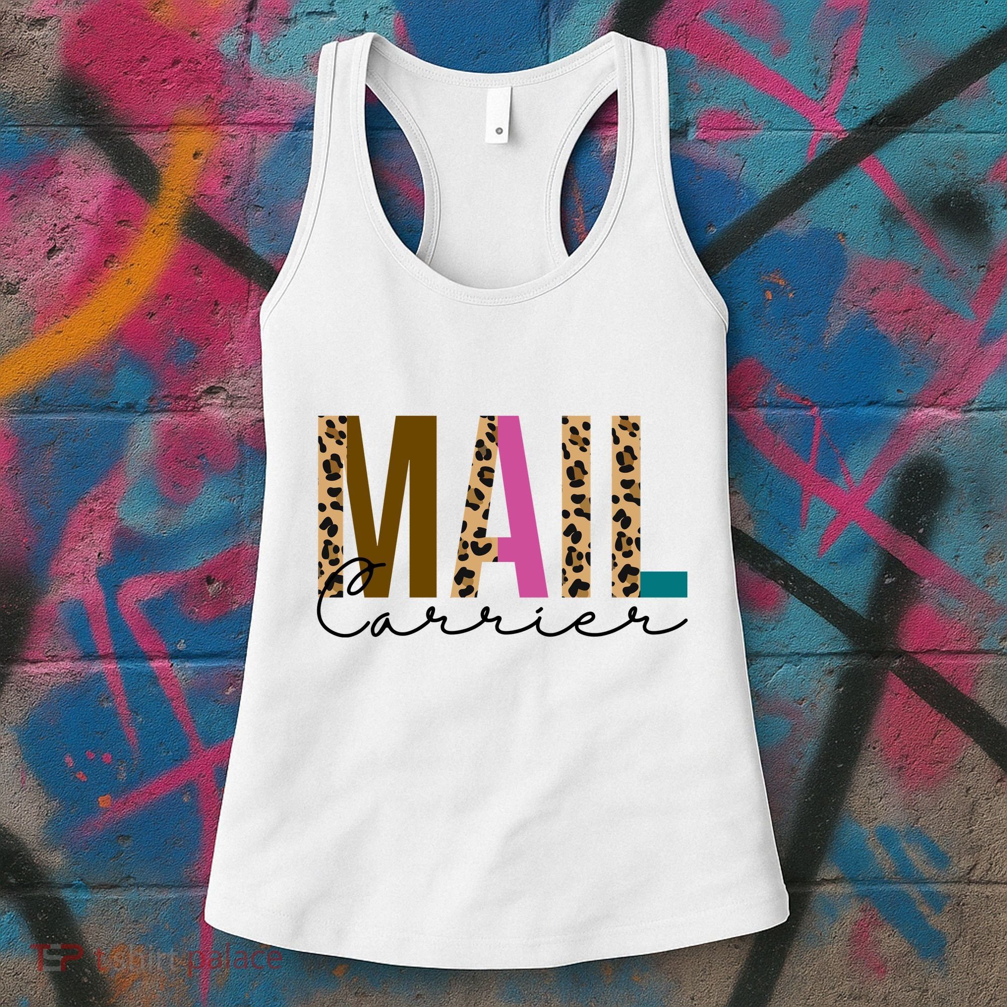 Mail Carrier Leopard Cute Gift Women's Tank Top