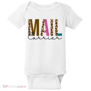 Mail Carrier Leopard Cute Gift Baby Bodysuit