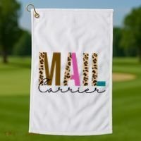 Mail Carrier Leopard Cute Gift Golf Towel thumb 1