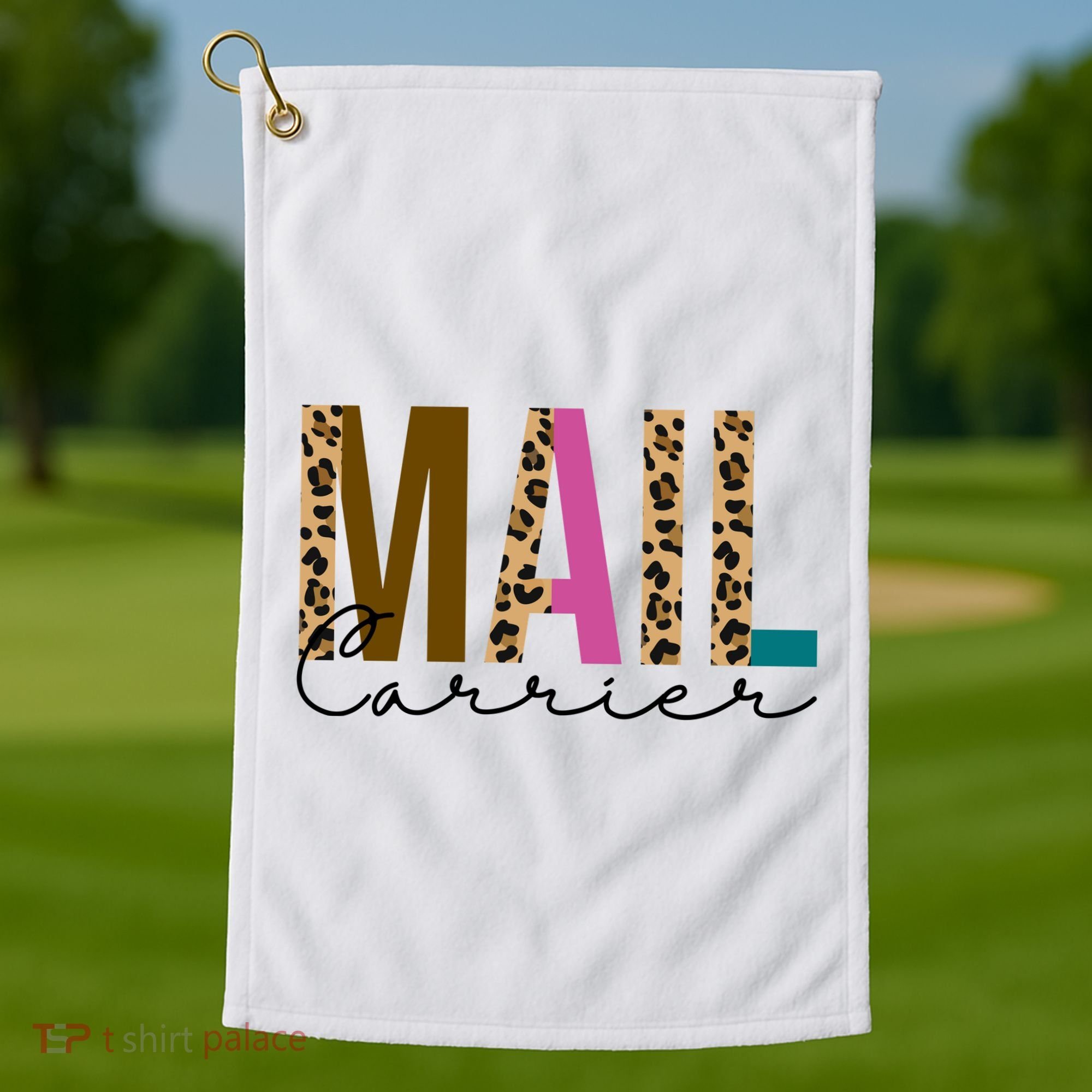 Mail Carrier Leopard Cute Gift Golf Towel