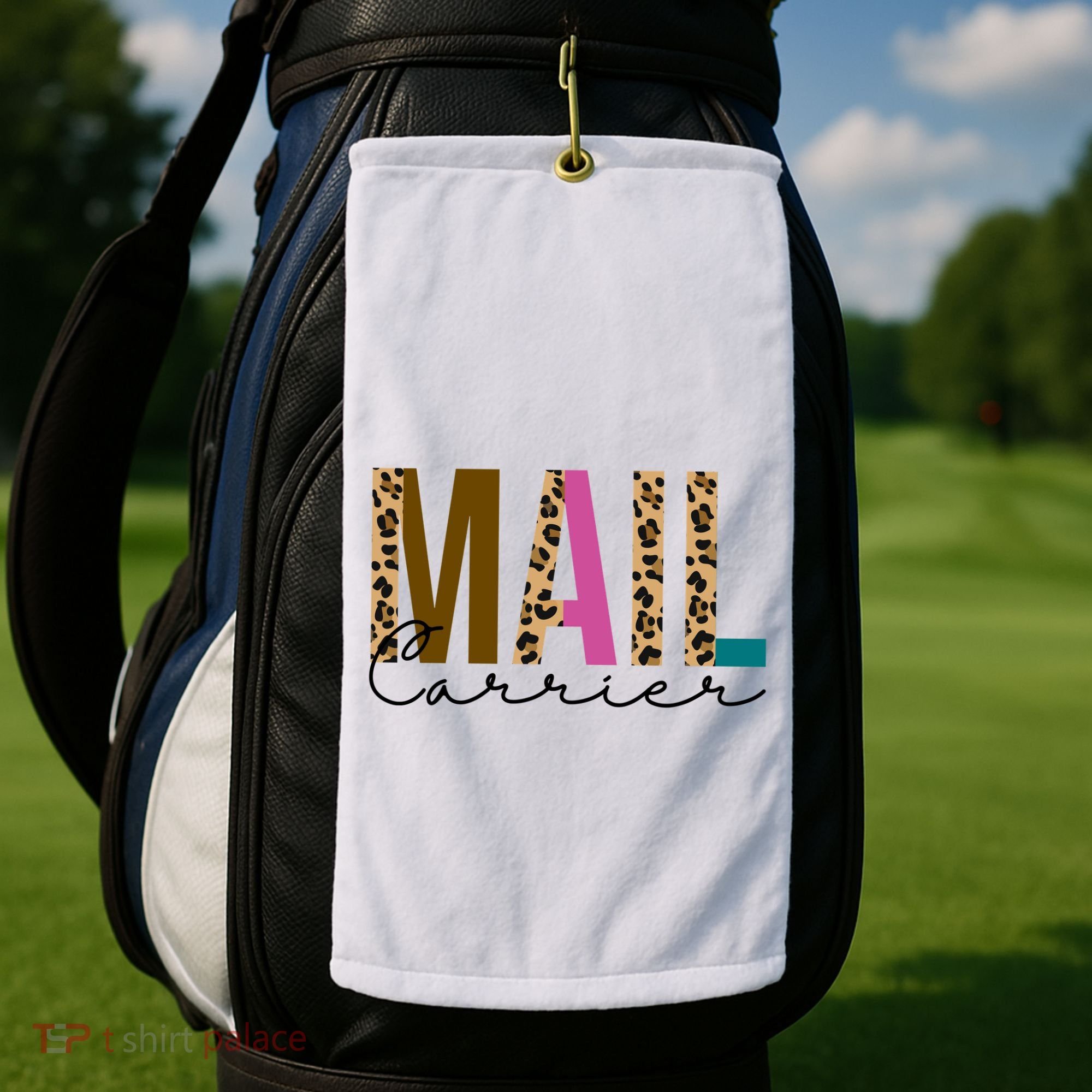 Mail Carrier Leopard Cute Gift Golf Towel