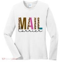 Mail Carrier Leopard Cute Gift Women's Long Sleeve Shirt thumb 0