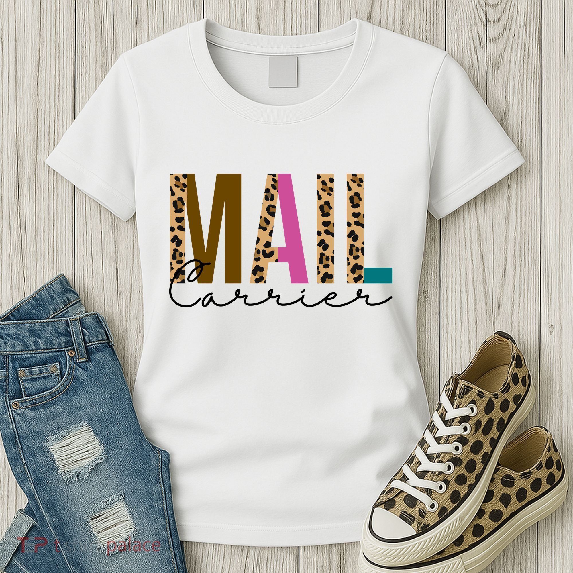 Mail Carrier Leopard Cute Gift Women's T-Shirt