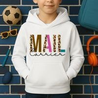 Mail Carrier Leopard Cute Gift Kids Hoodie thumb 2