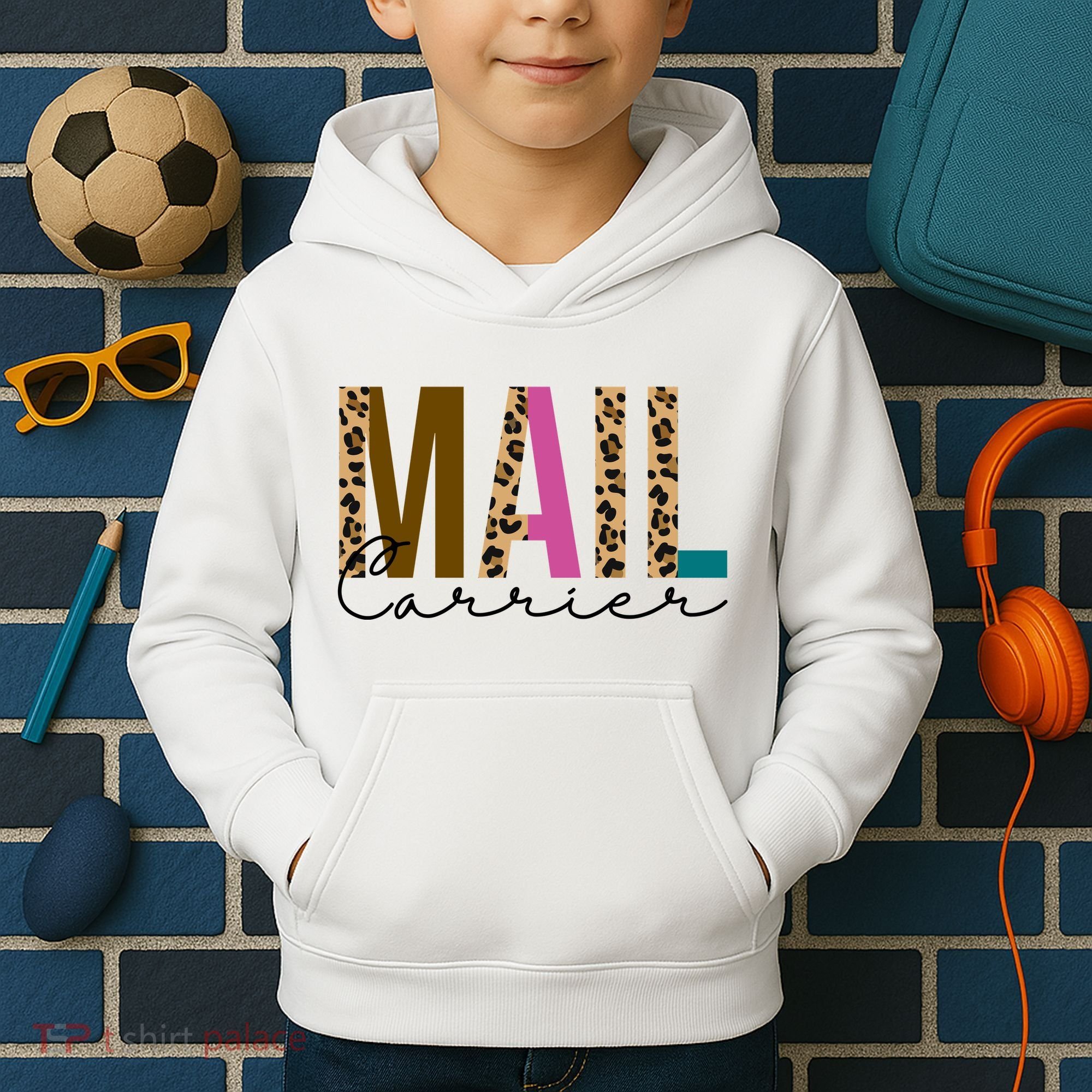 Mail Carrier Leopard Cute Gift Kids Hoodie